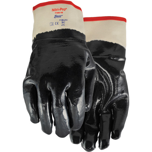 Nitri-Pro® Gloves, 10/X-Large, Nitrile Coating, Jersey/Cotton Shell