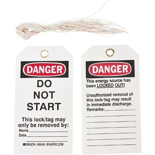 Lockout Tags, Plastic, 3" W x 5-3/4" H, English