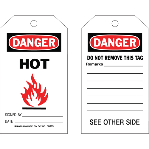 Safety Tags, Cardstock, 4" W x 7" H, English