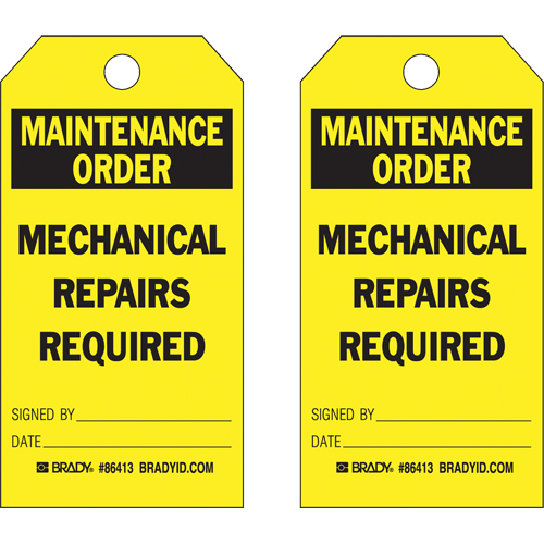 Safety Tags, Plastic, 3" W x 5-3/4" H, English