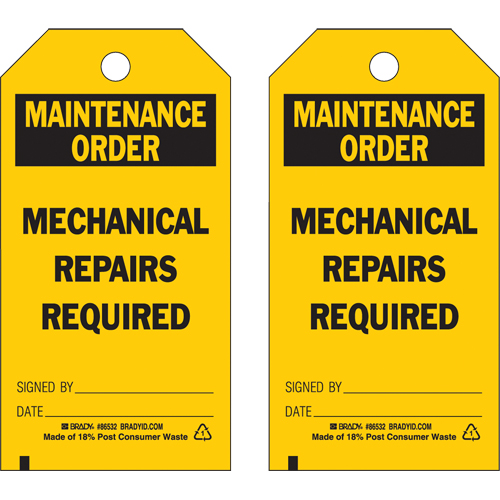 Safety Tags, Plastic, 3" W x 5-3/4" H, English