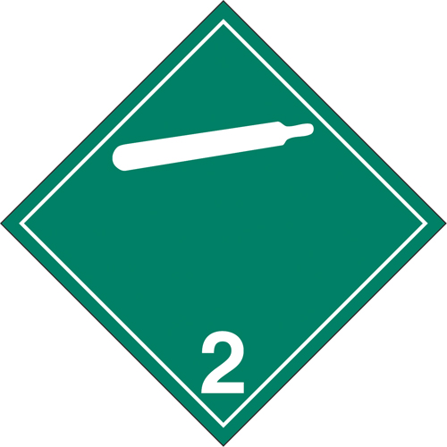 Non-Flammable & Non-Toxic Gases TDG Placard, Tagboard