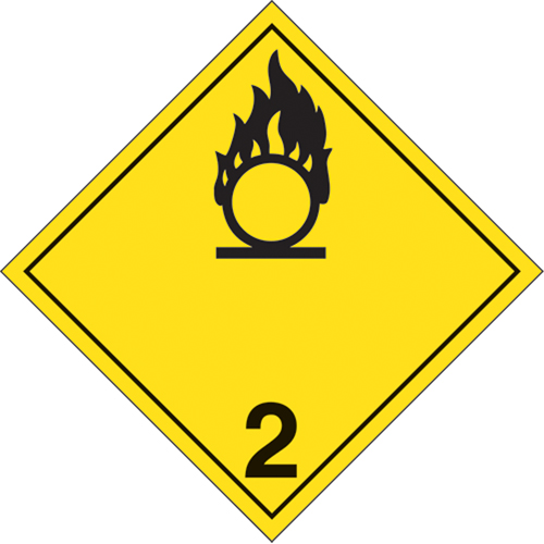 Oxidizing Gases TDG Placard, Tagboard