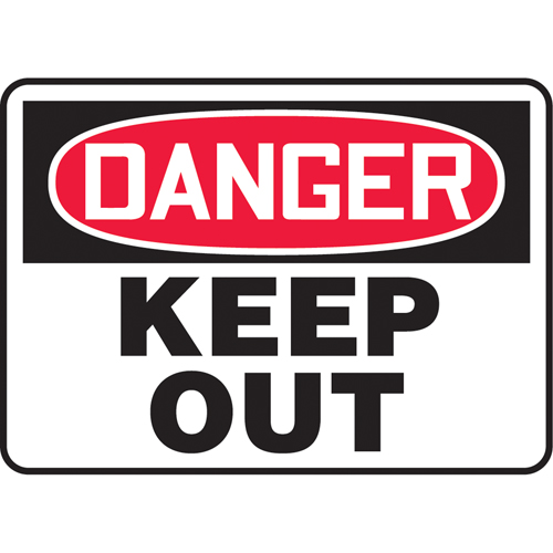 "Keep Away" Sign, 7" x 10", Vinyl, English