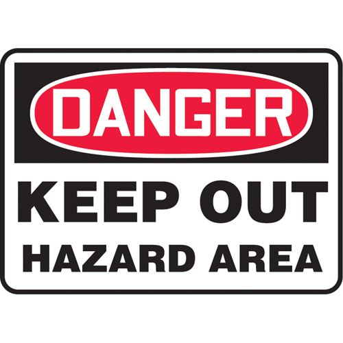 "Keep Away" Sign, 10" x 14", Vinyl, English