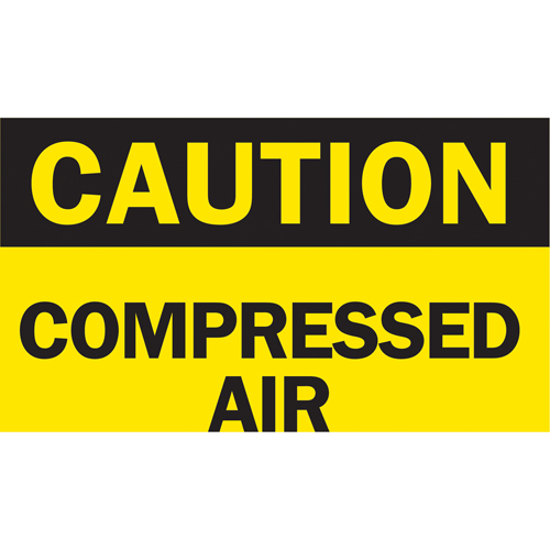 "Compressed Air" Sign, 10" x 14", Aluminum, English