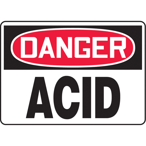 "Acid" Sign, 7" x 10", Vinyl, English