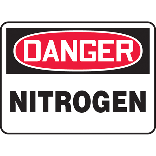 "Nitrogen" Sign, 10" x 14", Plastic, English