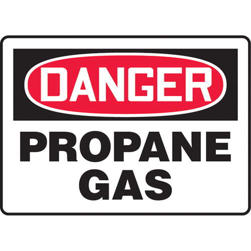 "Propane Gas" Sign, 10" x 14", Plastic, English