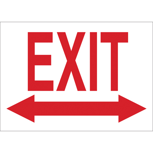"Exit" Sign, 10" x 14", Aluminum, English with Pictogram
