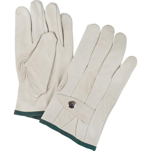 Standard-Duty Ropers Gloves, Medium, Grain Cowhide Palm