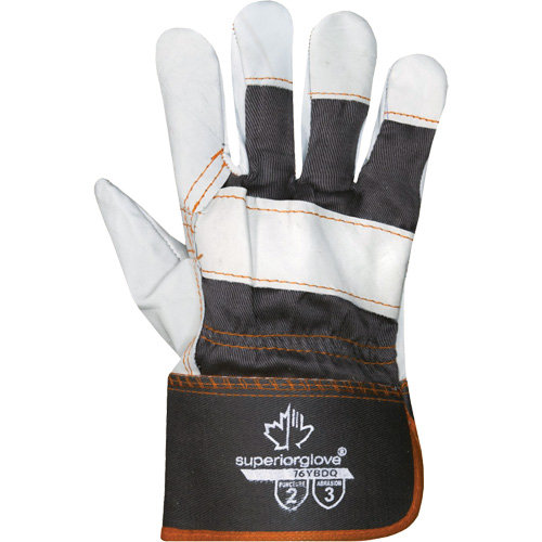 Endura® Sweat-Absorbing Gloves, Large, Grain Cowhide Palm, Cotton Inner Lining