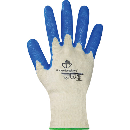 Dexterity® Coated Gloves, 10, Nitrile Coating, 15 Gauge, Cotton Shell