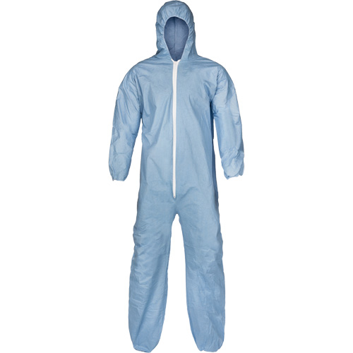 Pyrolon® Plus 2 FR Coveralls, Large, Blue, FR Treated Fabric