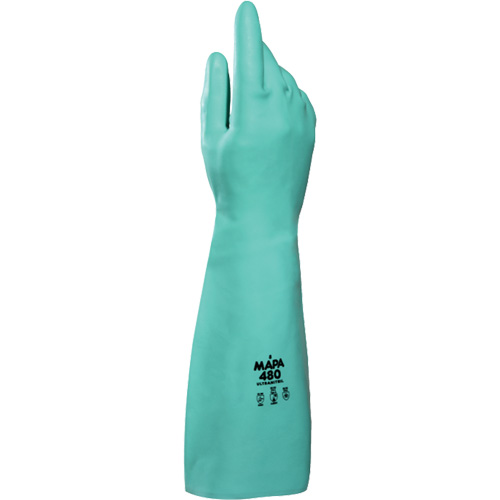 Ultranil 480 Z-Pattern Grip Gloves, Size 2X-Large/11, 18" L, Nitrile, 22-mil