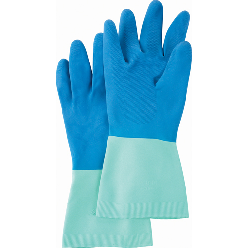 Protector™ Gloves, Size 2X-Large/10/10.5, 13" L, Nitrile, Flock-Lined Inner Lining, 28-mil