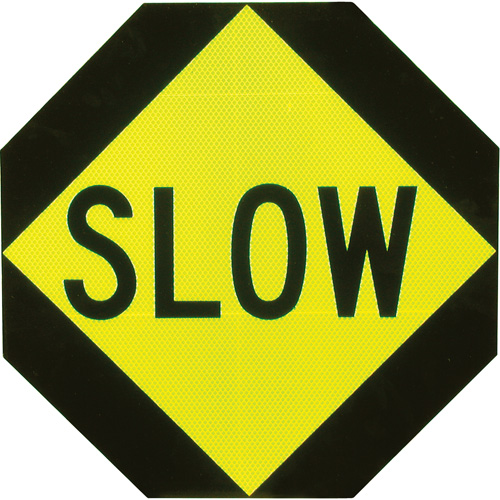 Double-Sided "Stop/Slow" Traffic Control Sign, Aluminum, Bolt-On