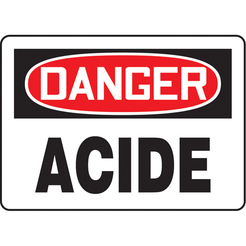 "Acide" Sign, 10" x 7", Plastic, French