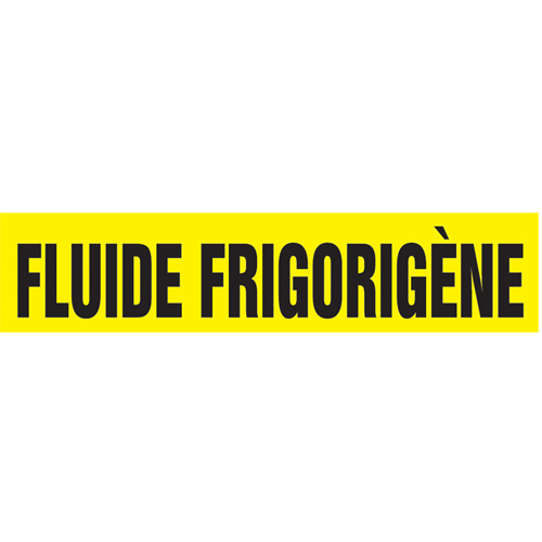 "Fluide" Pipe Markers, Self-Adhesive, 2-1/2" H x 12" W, Black on Yellow