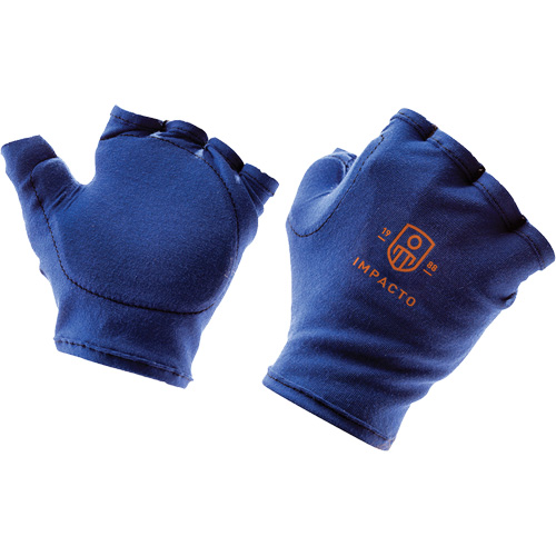 Anti-Impact Tool Grip Fingerless Left-Hand Glove Liner, Size X-Small, Synthetic Palm