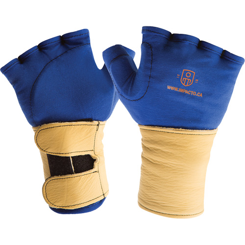 Fingerless Glove Liner with Wrist Restrainer, Size X-Small, Poly-Cotton Palm