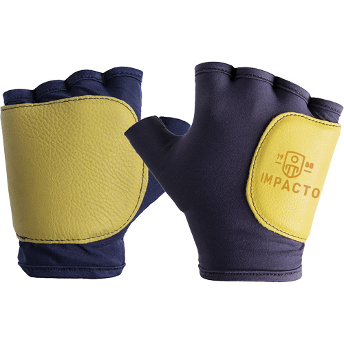Palm and Side Impact Glove Liner-Right, Medium, Grain Leather Palm, Slip-On Cuff