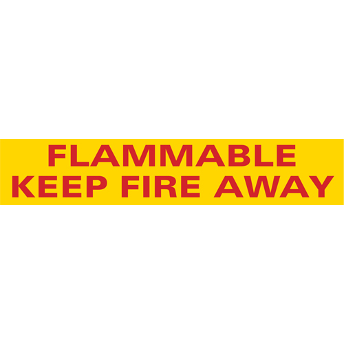 "Flammable" Sign, 5" x 28", Vinyl, English
