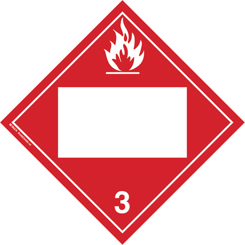 Flammable Liquids TDG Placard, Adhesive Vinyl