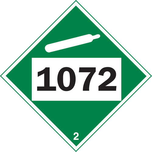 Non-Toxic Gas TDG Placard, Plastic