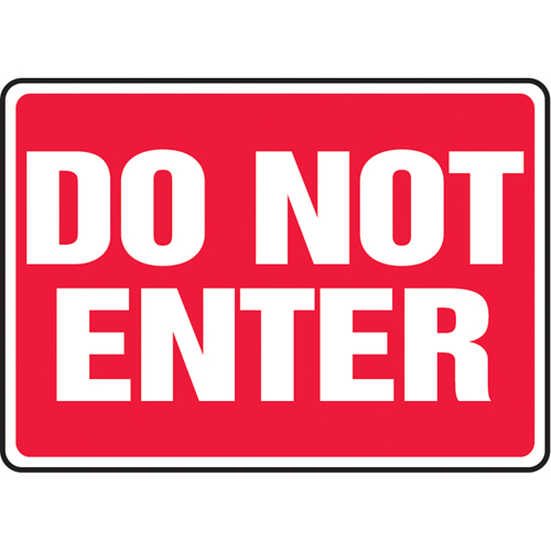 "Do Not Enter" Sign, 7" x 10", Vinyl, English