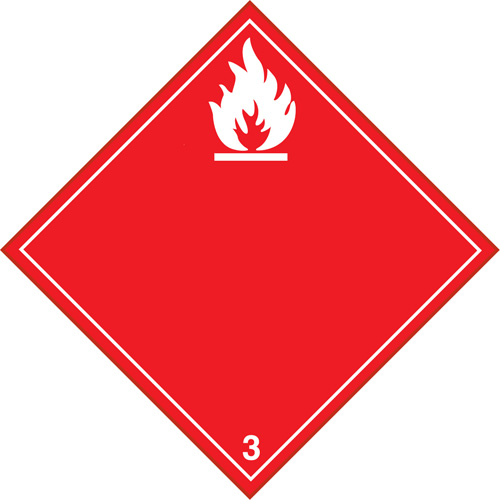 Flammable Liquids TDG Placard, Plastic