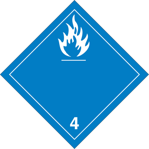 Dangerous When Wet TDG Placard, Plastic