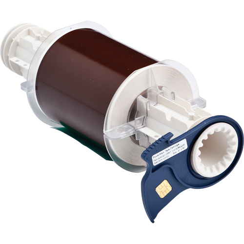 Indoor-Outdoor Label Printer Tape, Vinyl, Brown, 4" Width