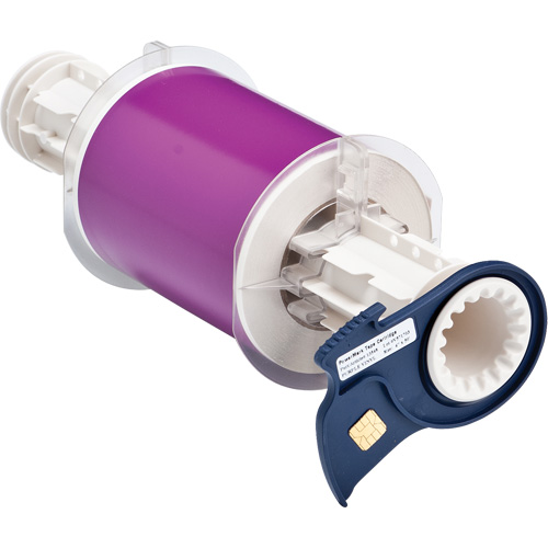 Indoor-Outdoor Label Printer Tape, Vinyl, Purple, 4" Width