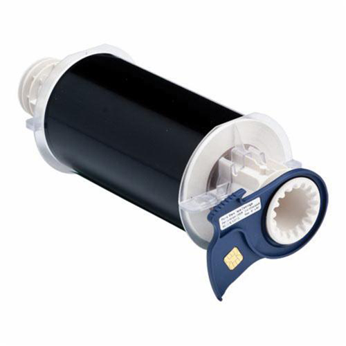 Indoor-Outdoor Label Printer Tape, Vinyl, Black, 6" Width