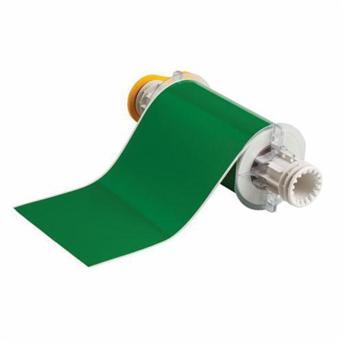 Indoor-Outdoor Label Printer Tape, Vinyl, Green, 6" Width