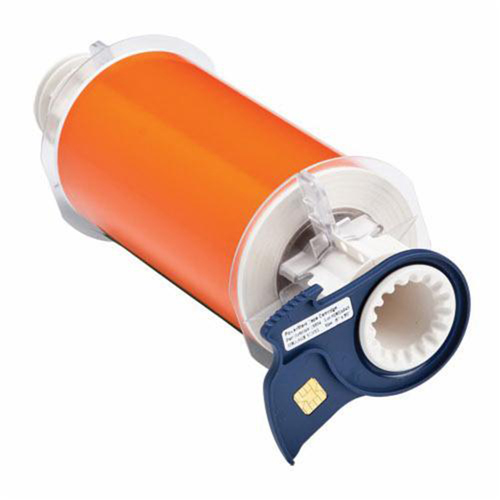 Indoor-Outdoor Label Printer Tape, Vinyl, Orange, 6" Width