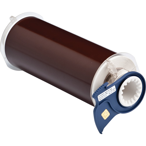 Indoor-Outdoor Label Printer Tape, Vinyl, Brown, 8" Width