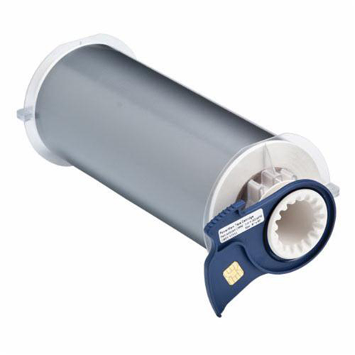 Indoor-Outdoor Label Printer Tape, Vinyl, Grey, 8" Width
