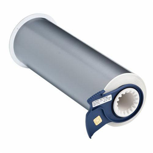 Indoor-Outdoor Label Printer Tape, Vinyl, Grey, 10" Width