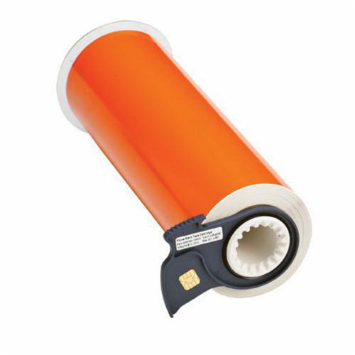 Indoor-Outdoor Label Printer Tape, Vinyl, Orange, 10" Width