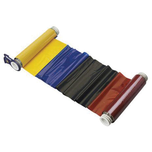 RIBBON POWERMARK 4 CLR 8" BLK/RED/BL/YEL 6.25"X2