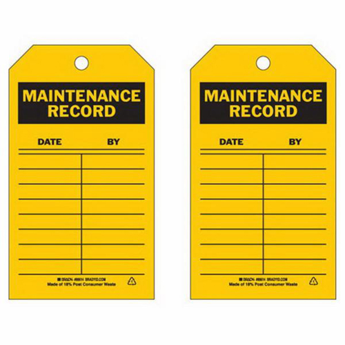 Material Control Tags, Polyester, 4" W x 7" H, English