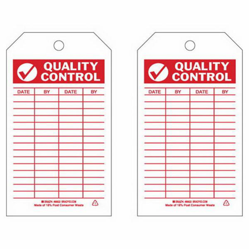 Material Control Tags, Polyester, 4" W x 7" H, English