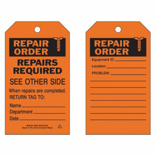 Material Control Tags, Polyester, 4" W x 7" H, English