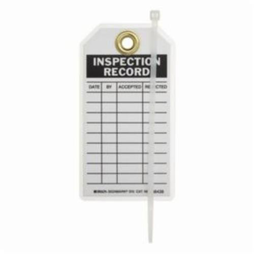 Inspection Record Tags, Polyester, 3" W x 5-3/4" H, English