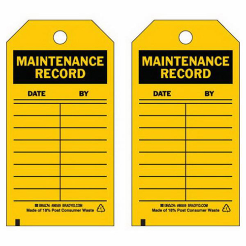 Material Control Tags, Polyester, 3" W x 5-3/4" H, English