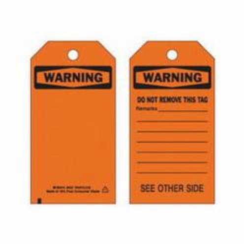 Self-Laminating Safety Tags, Polyester, 3" W x 5-3/4" H, English