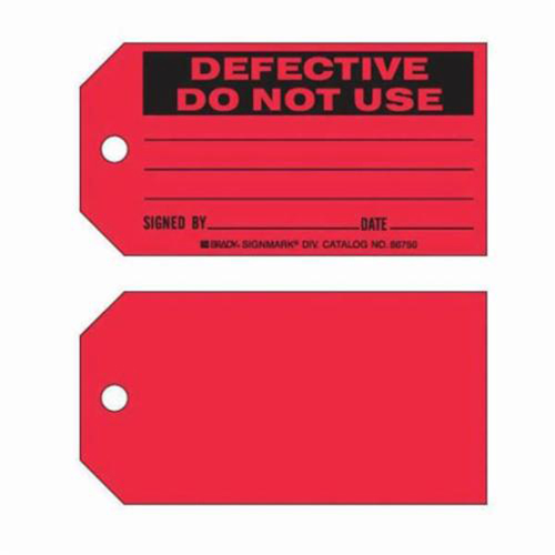 "Defective Do Not Use" Tags, Paper, 5-3/4" W x 3" H, English
