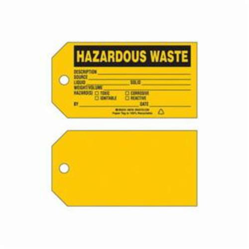 "Hazardous Waste" Tags, Paper, 5-3/4" W x 3" H, English